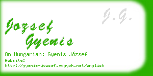 jozsef gyenis business card