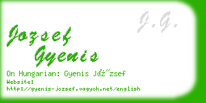 jozsef gyenis business card